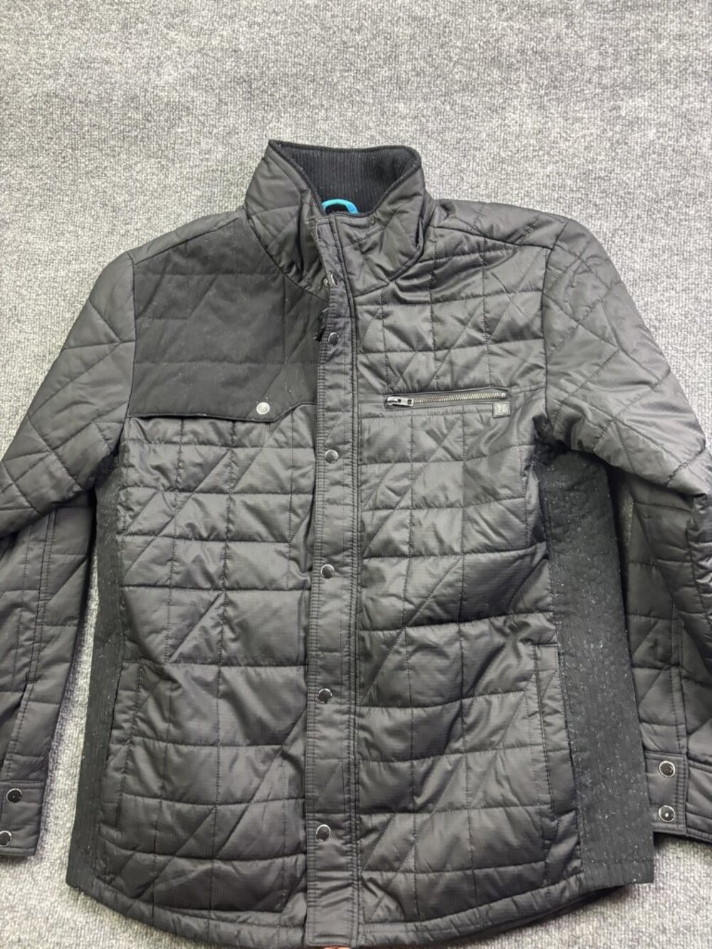 Hurley Jacket Mens‎ XL Black Quilted Insulated Full Zip Stand Collar Outdoor